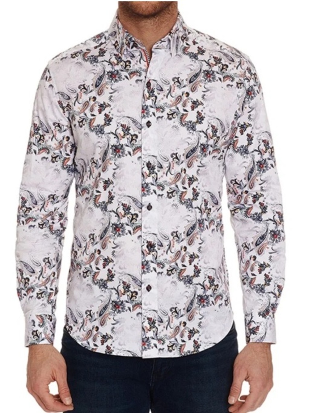 ROBERT  GRAHAM Men's Andale Long Sleeve Tailored Fit Shirt